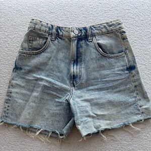 Zara Faded Blue Jean Shorts